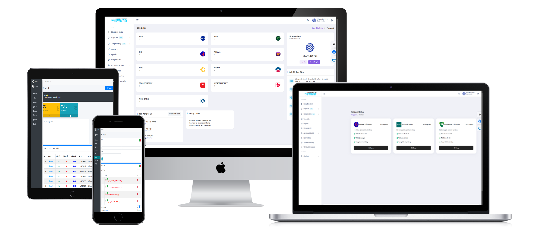Code Tạo Web Cho Thuê API Bank ( 9 Cổng )