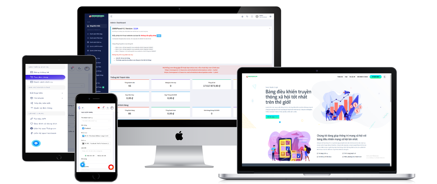 [SMM Panel V1] Website bán tương tác mạng xã hội tự động