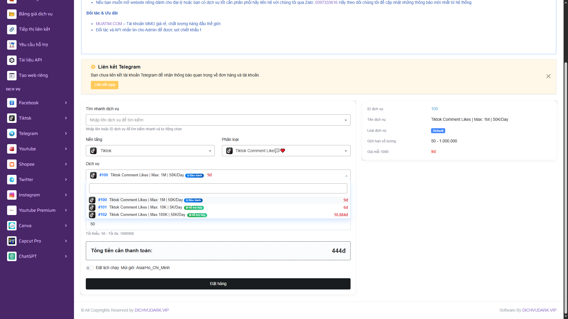 SMMPANEL2 - Dịch Vụ Mạng Xã Hội